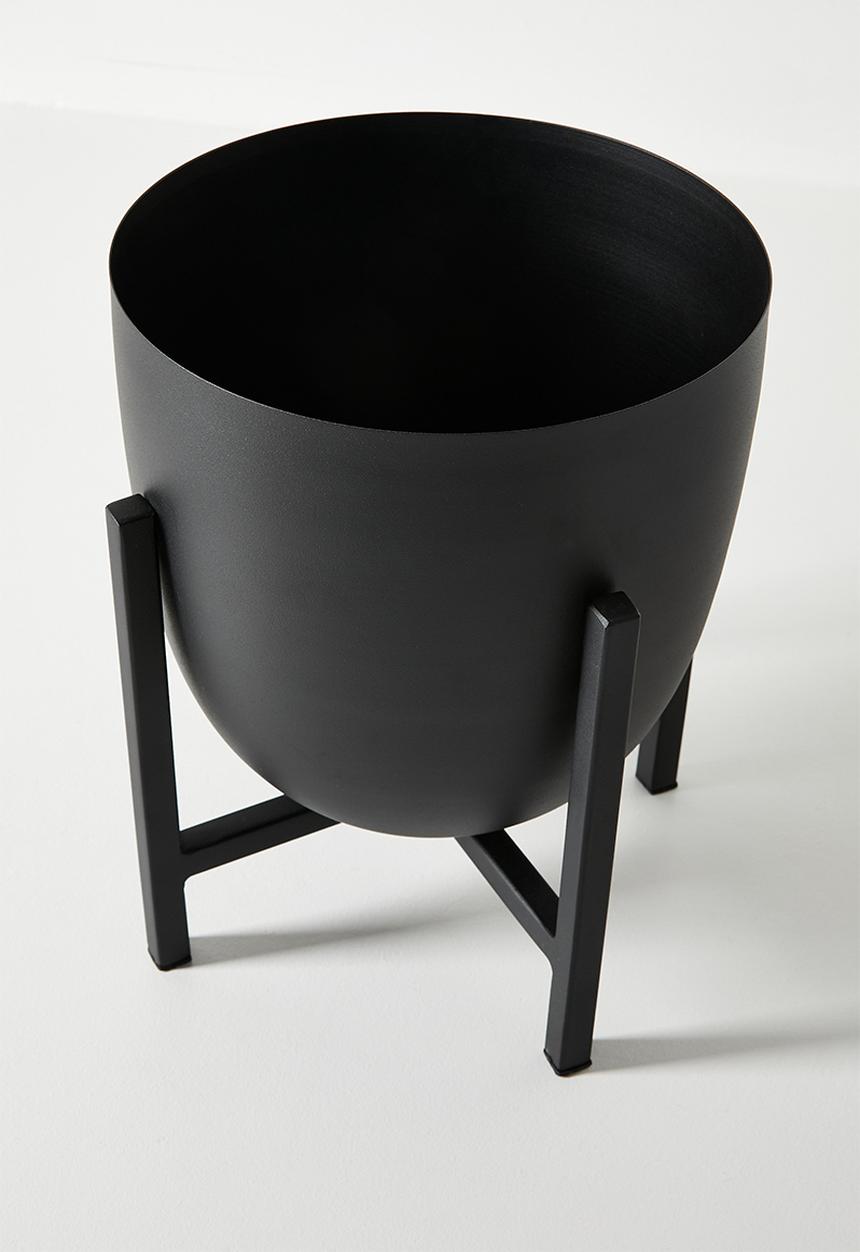 Sixth Floor - Standing Iron Planter -  Black