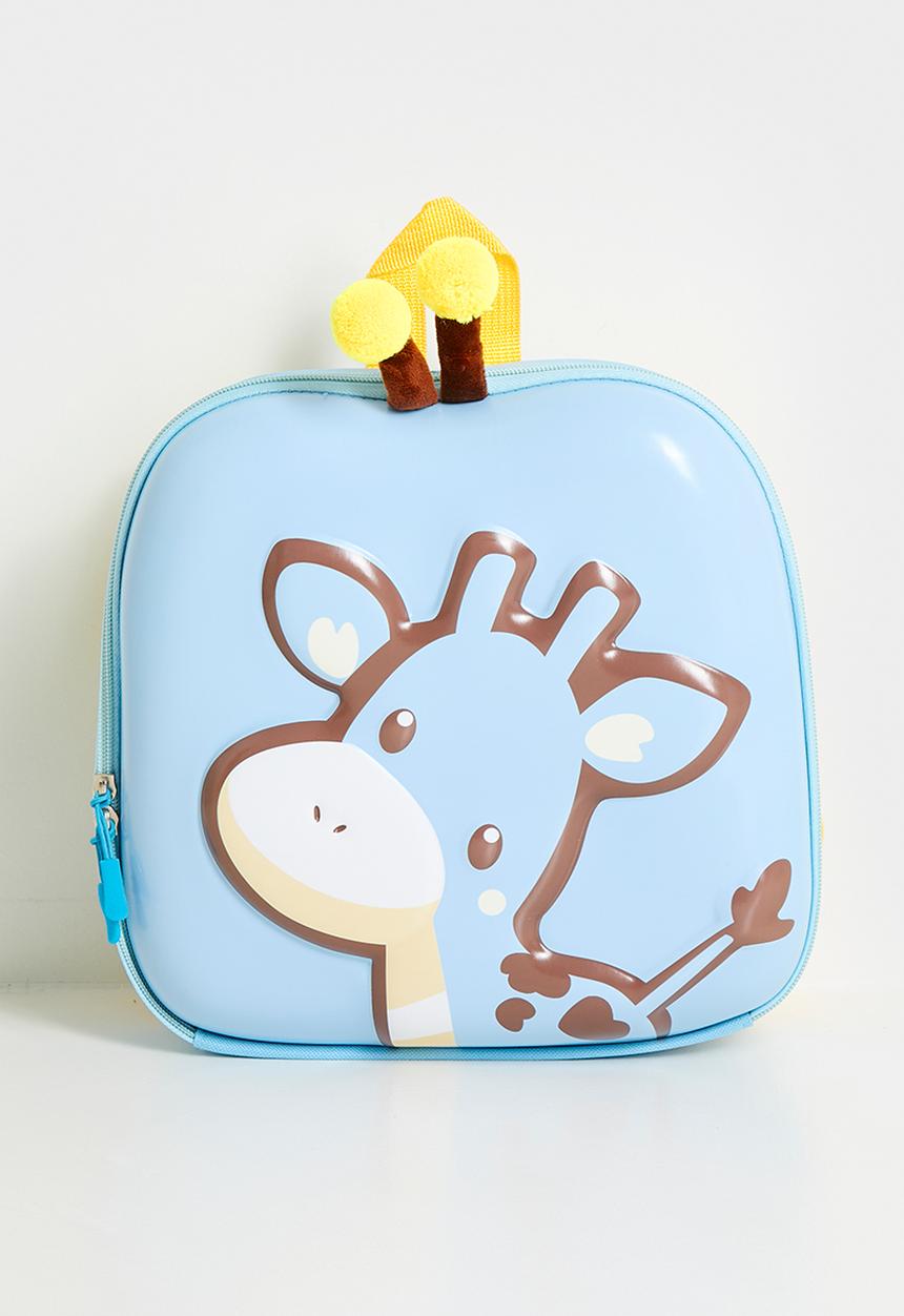 Pop Candy - Giraffe embossed hard shell backpack - blue