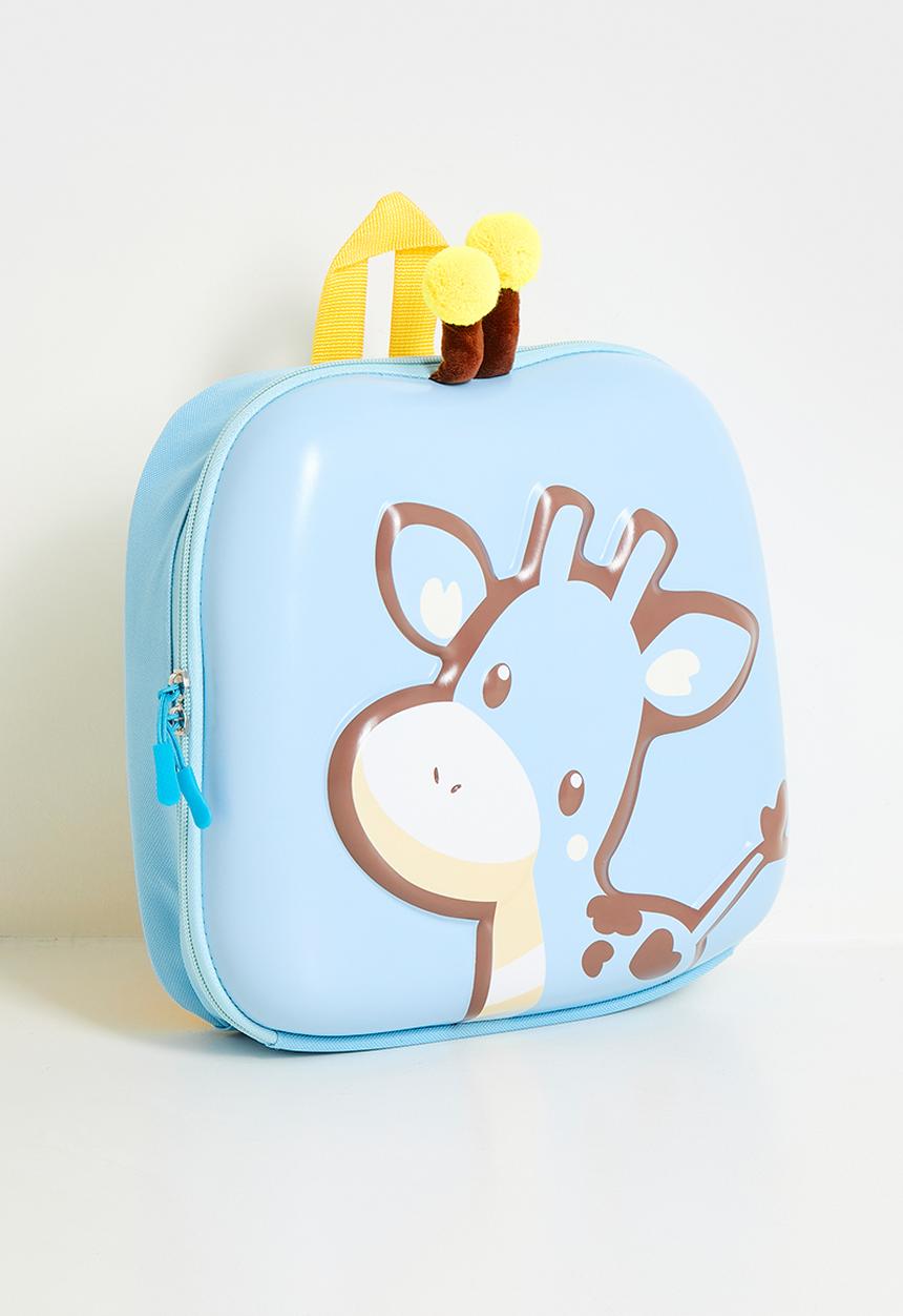 Pop Candy - Giraffe embossed hard shell backpack - blue