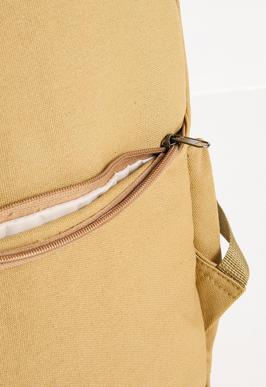 Pop Candy - PU zipper pull backpack - khaki