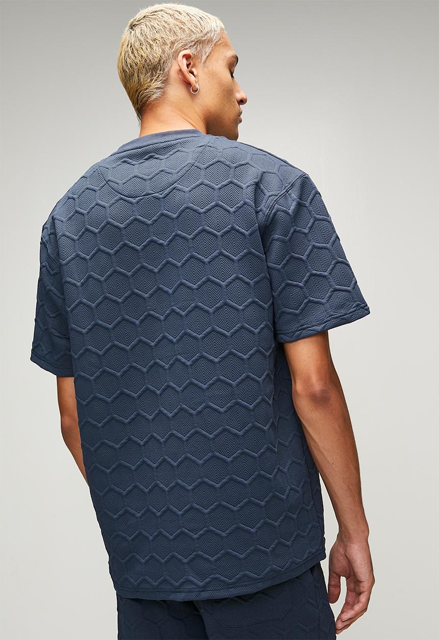 SOVIET - Crew Neck Box Fit Fashion Tee -Midnight