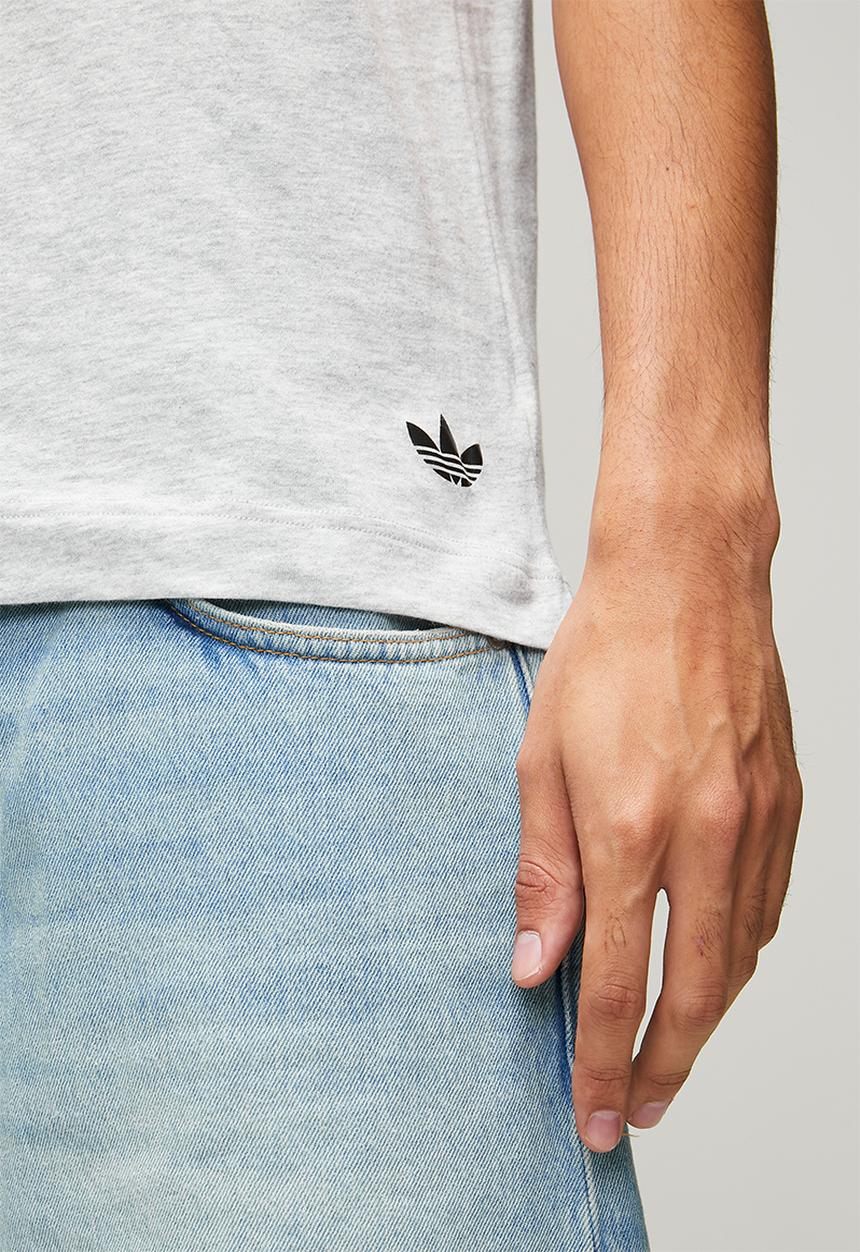 adidas Originals - Originals Core Cotton 2PK Loose Fit Tee - black & grey