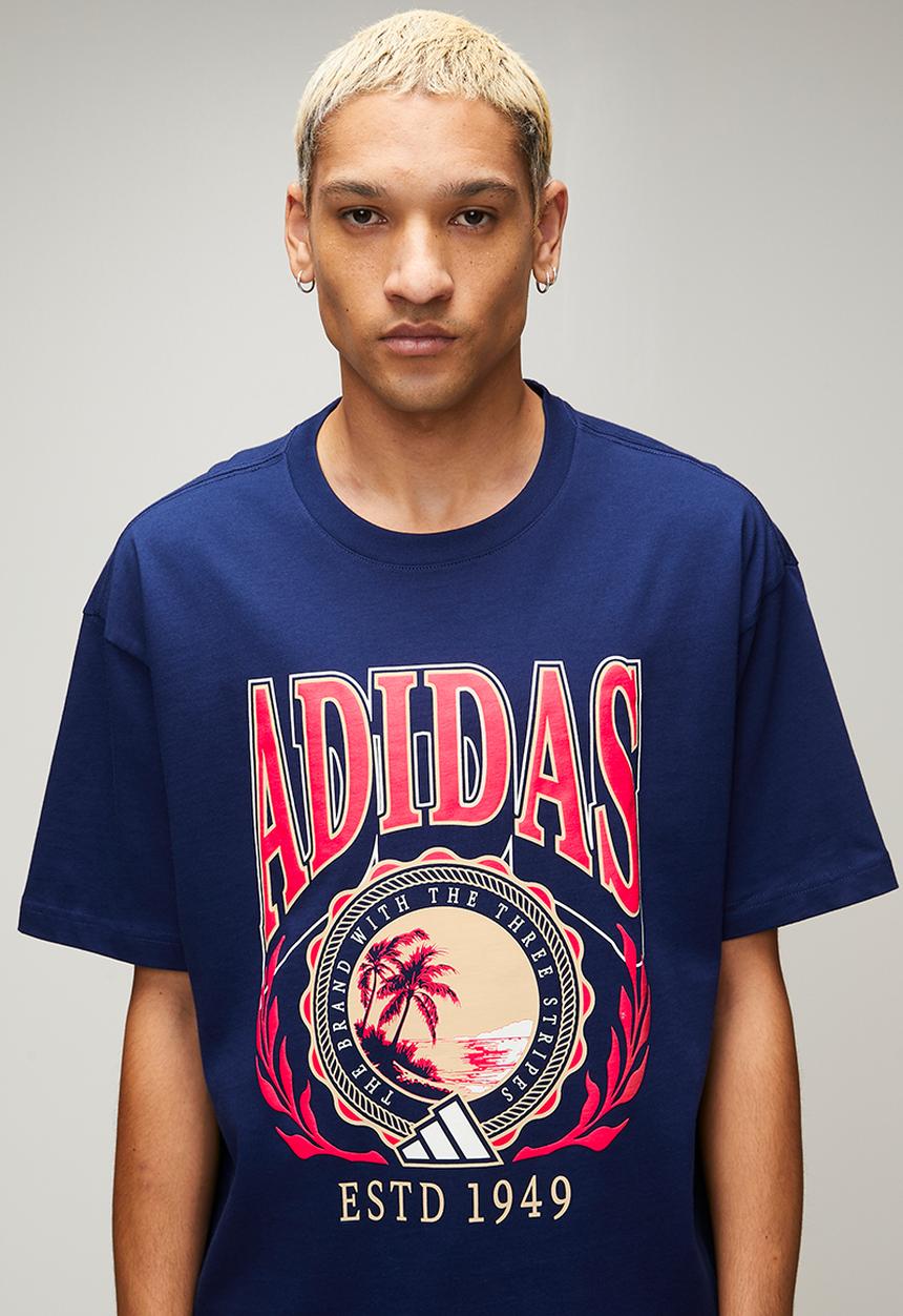 adidas Performance - Varsity Crest Tee - Dark Blue