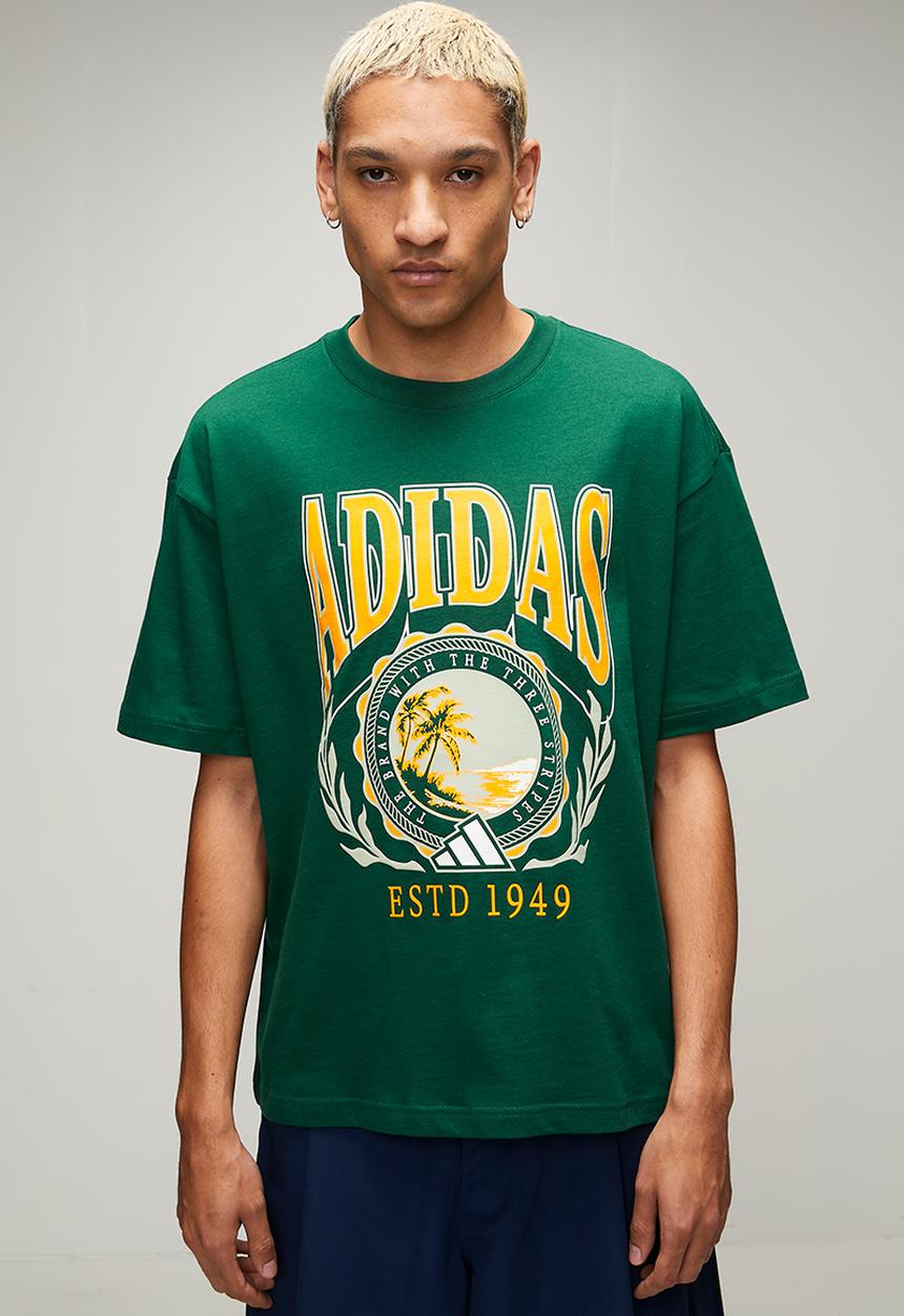 adidas Performance - Varsity Crest Tee - Collegiate green