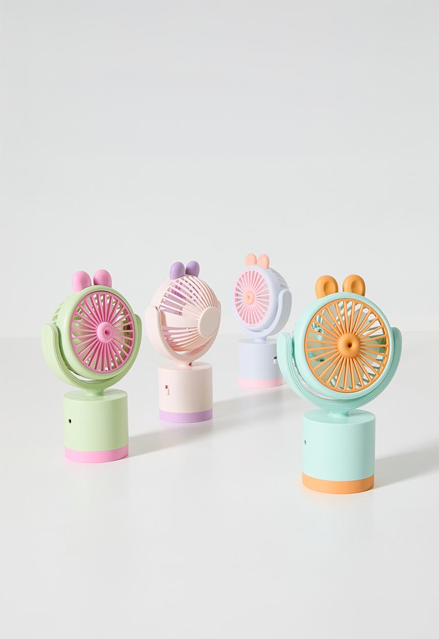 Pop Candy - Animal ear handheld fan - lt blue & pink