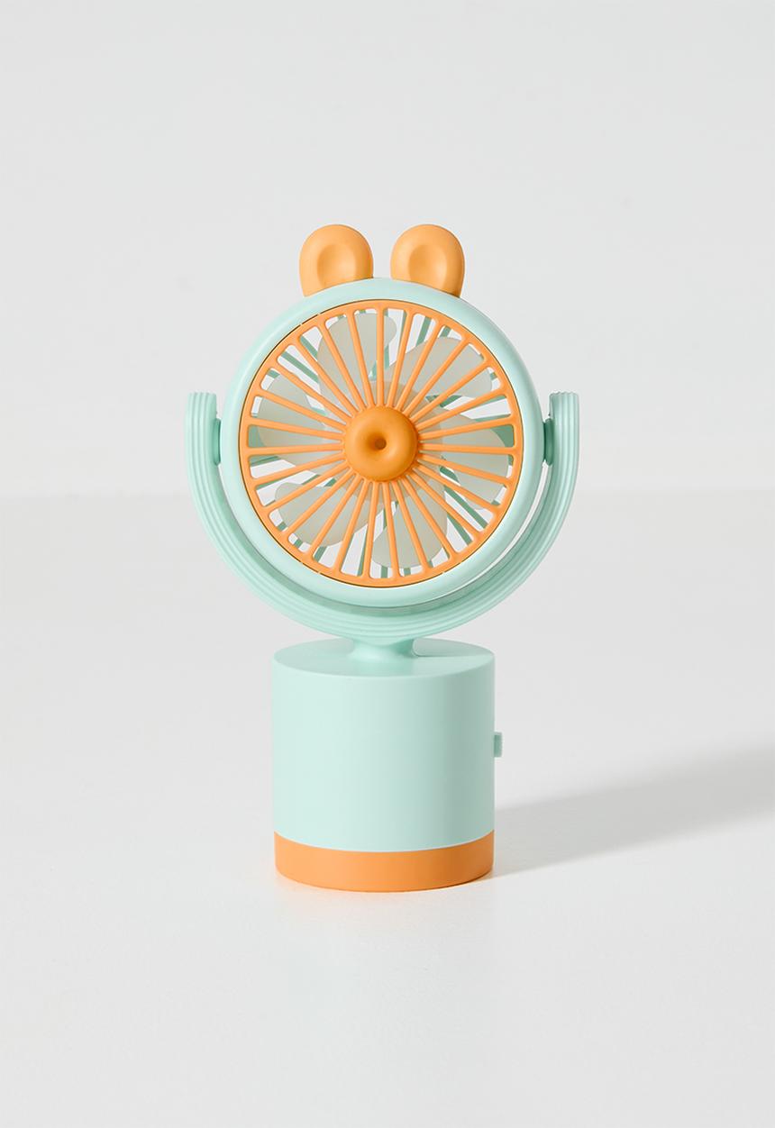 Pop Candy - Animal ear handheld fan - mint blue & orange