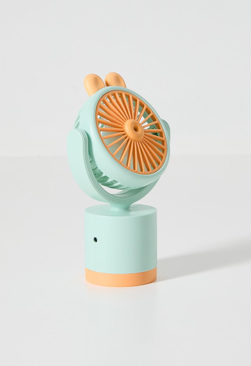 Pop Candy - Animal ear handheld fan - mint blue & orange