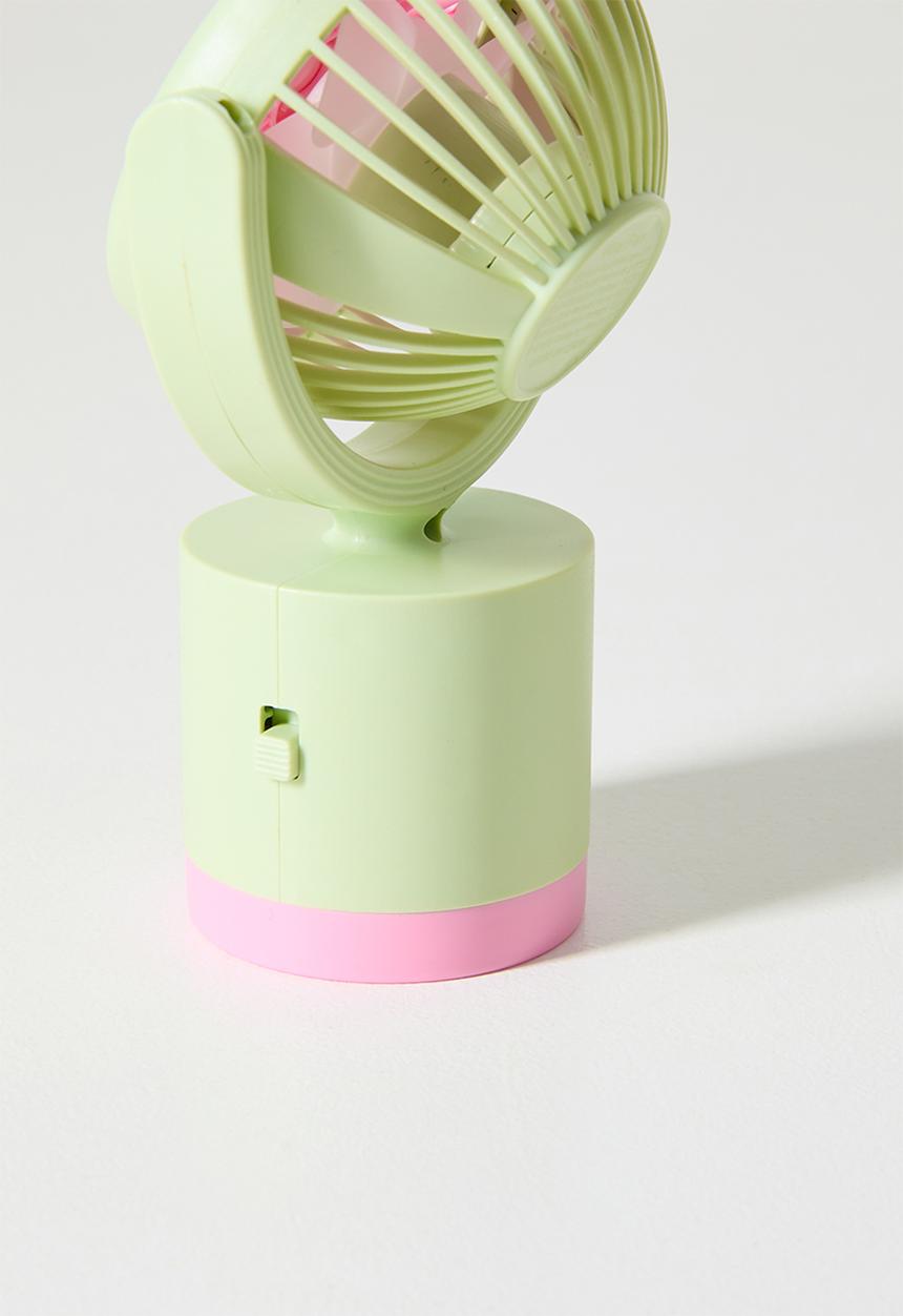 Pop Candy - Animal ear handheld fan - mint green & pink