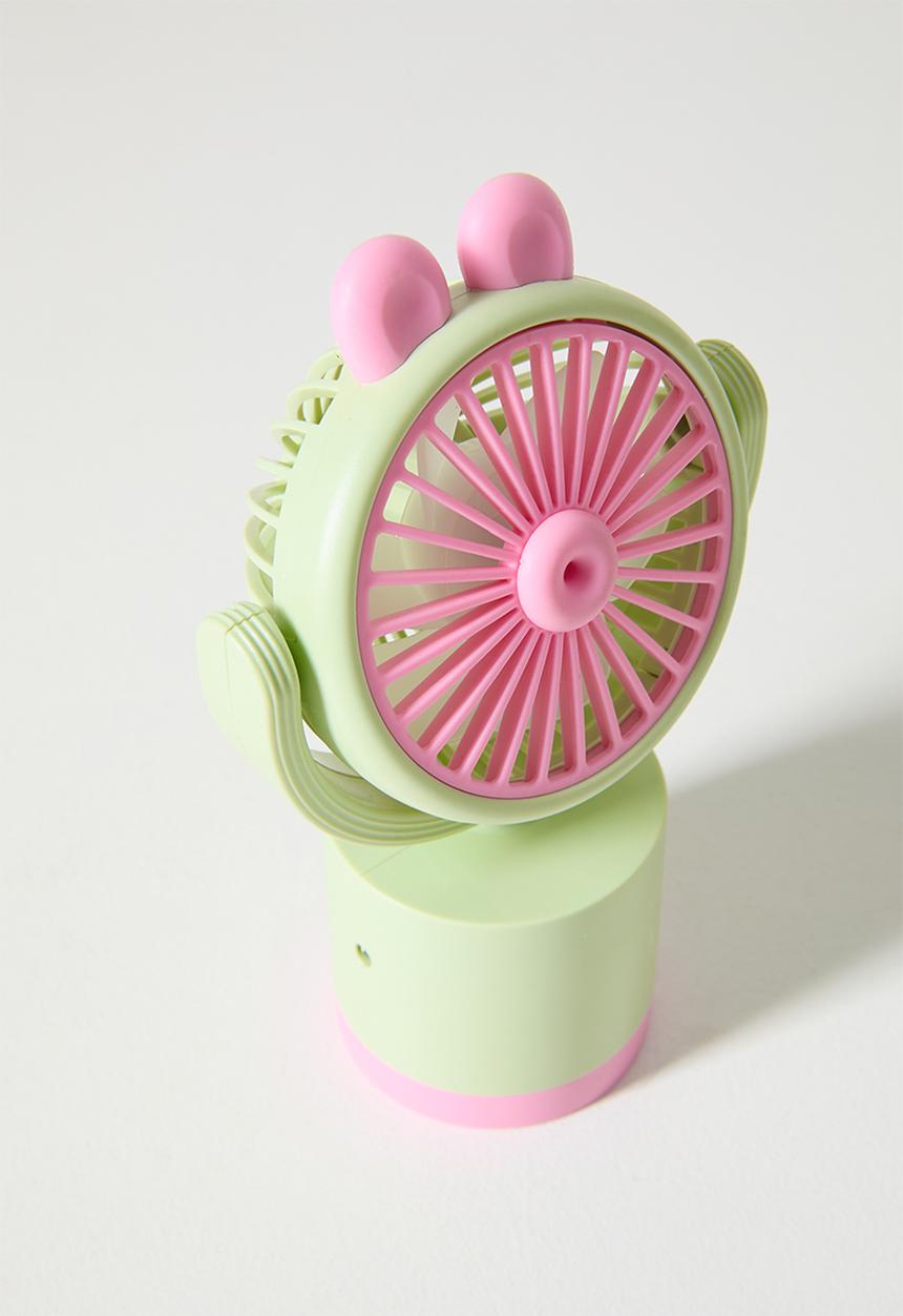 Pop Candy - Animal ear handheld fan - mint green & pink