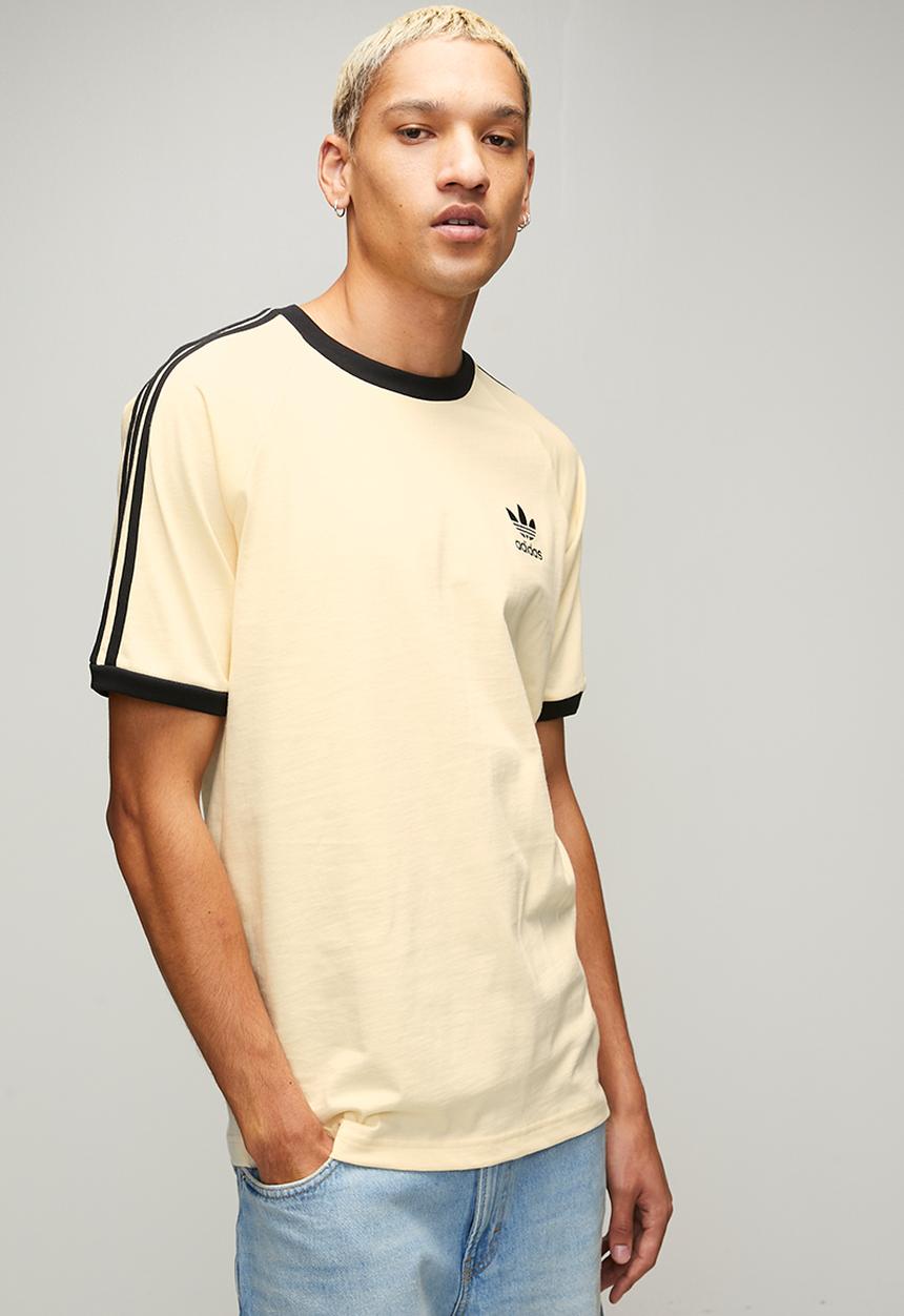 adidas Originals - 3-Stripe Tee - warm vanilla/black