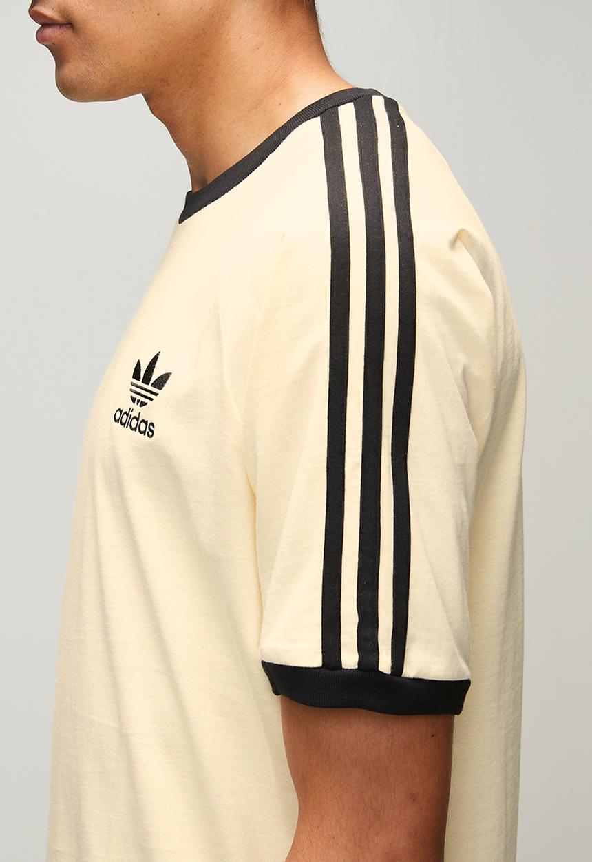 adidas Originals - 3-Stripe Tee - warm vanilla/black