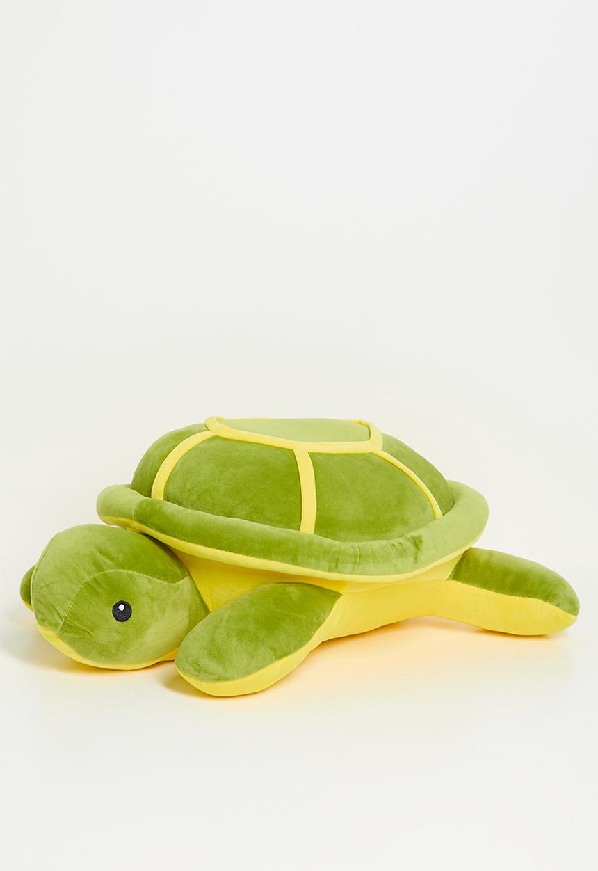 Pop Candy - Plush turtle cushion - green & yellow