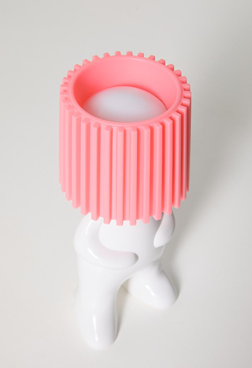 Pop Candy - Bottle cap character nigh light - pink/white
