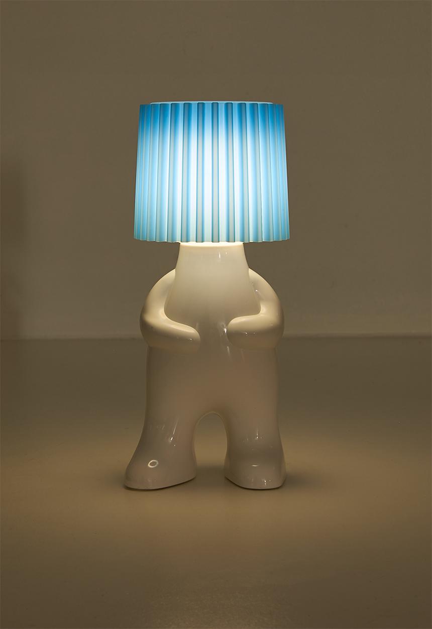 Pop Candy - Bottle cap character nigh light - blue/white