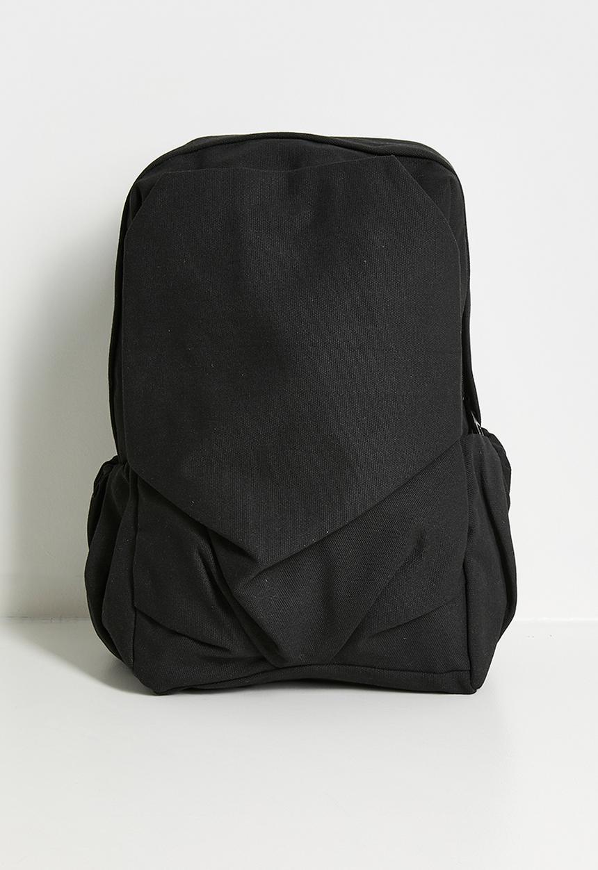Pop Candy - Pleated front pocket backpack - black