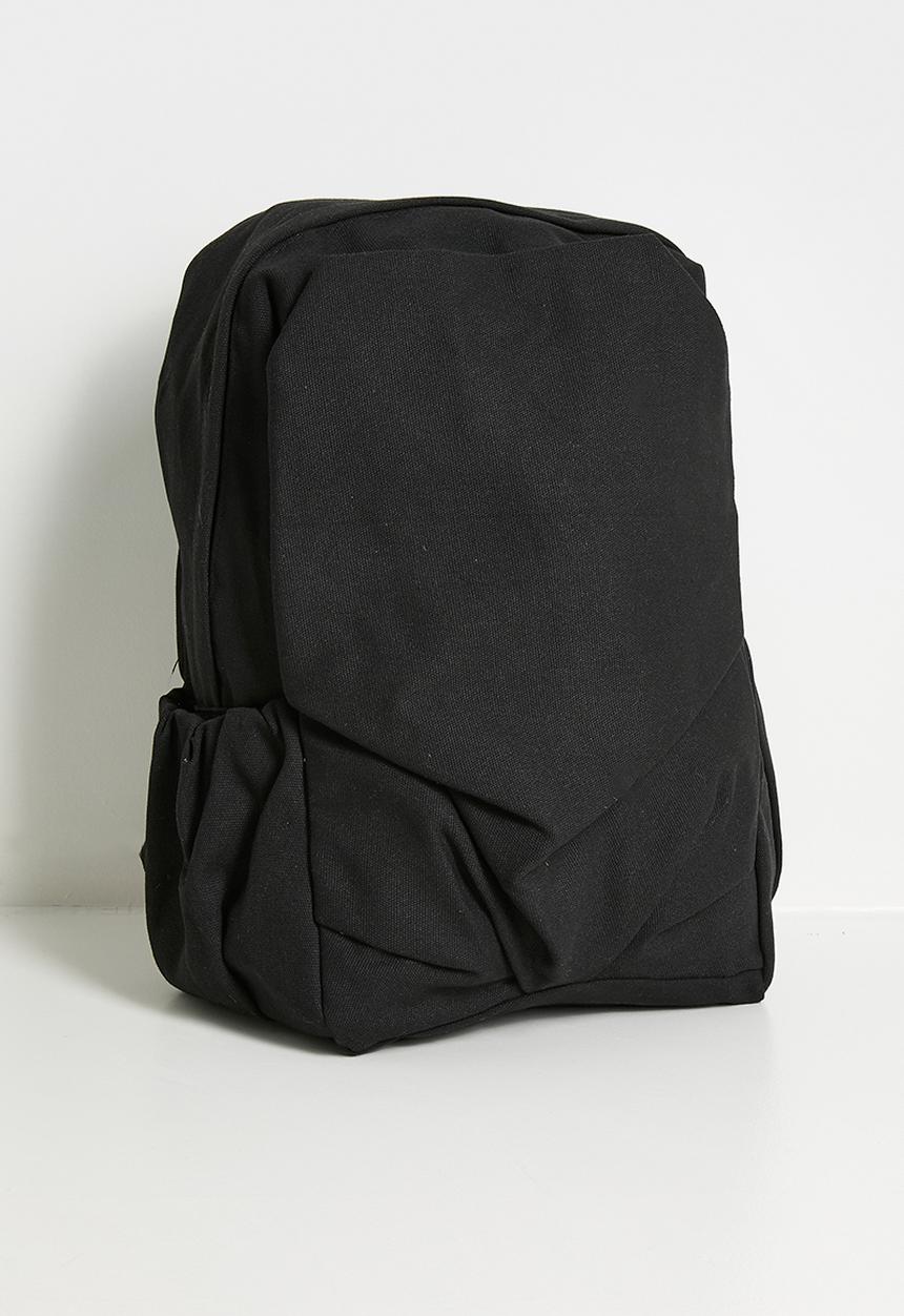 Pop Candy - Pleated front pocket backpack - black