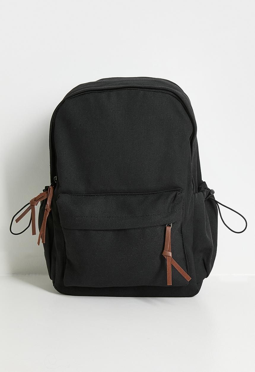 Pop Candy - PU zipper pull backpack - black