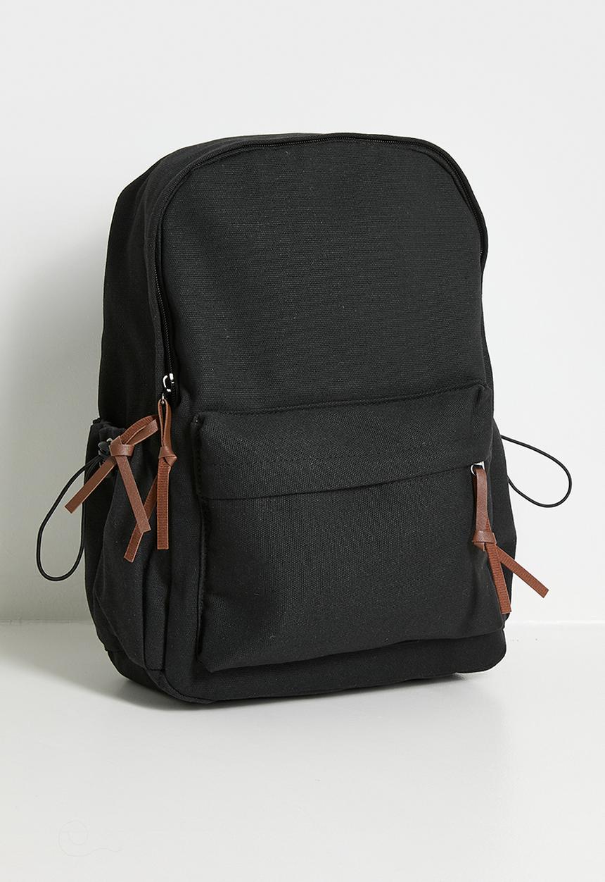 Pop Candy - PU zipper pull backpack - black