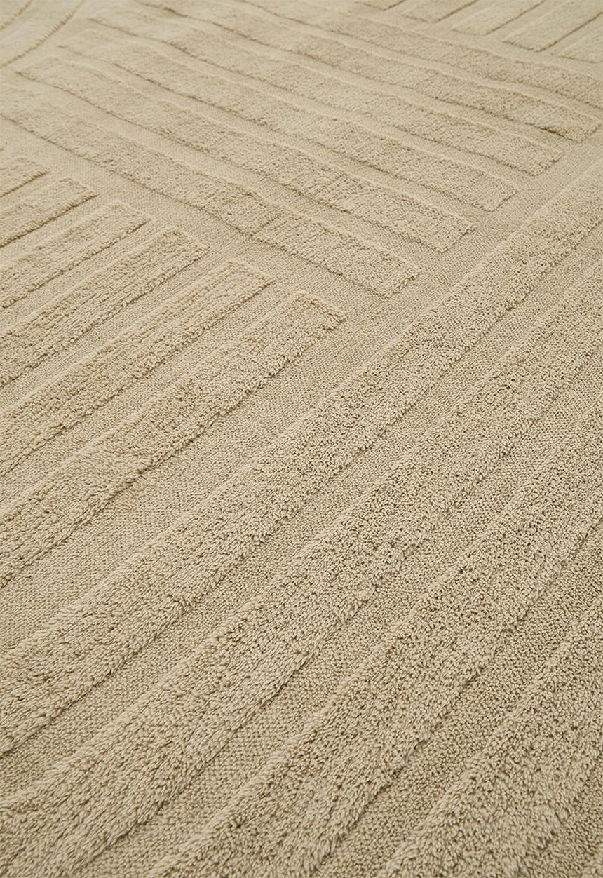 Pop Candy - Zen-inspired geometric pattern rug - light khaki