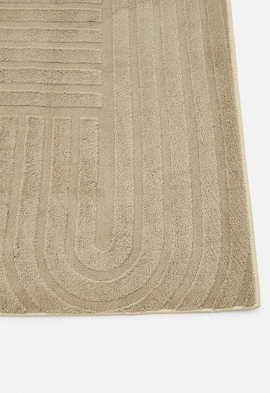 Pop Candy - Zen-inspired geometric pattern rug - light khaki