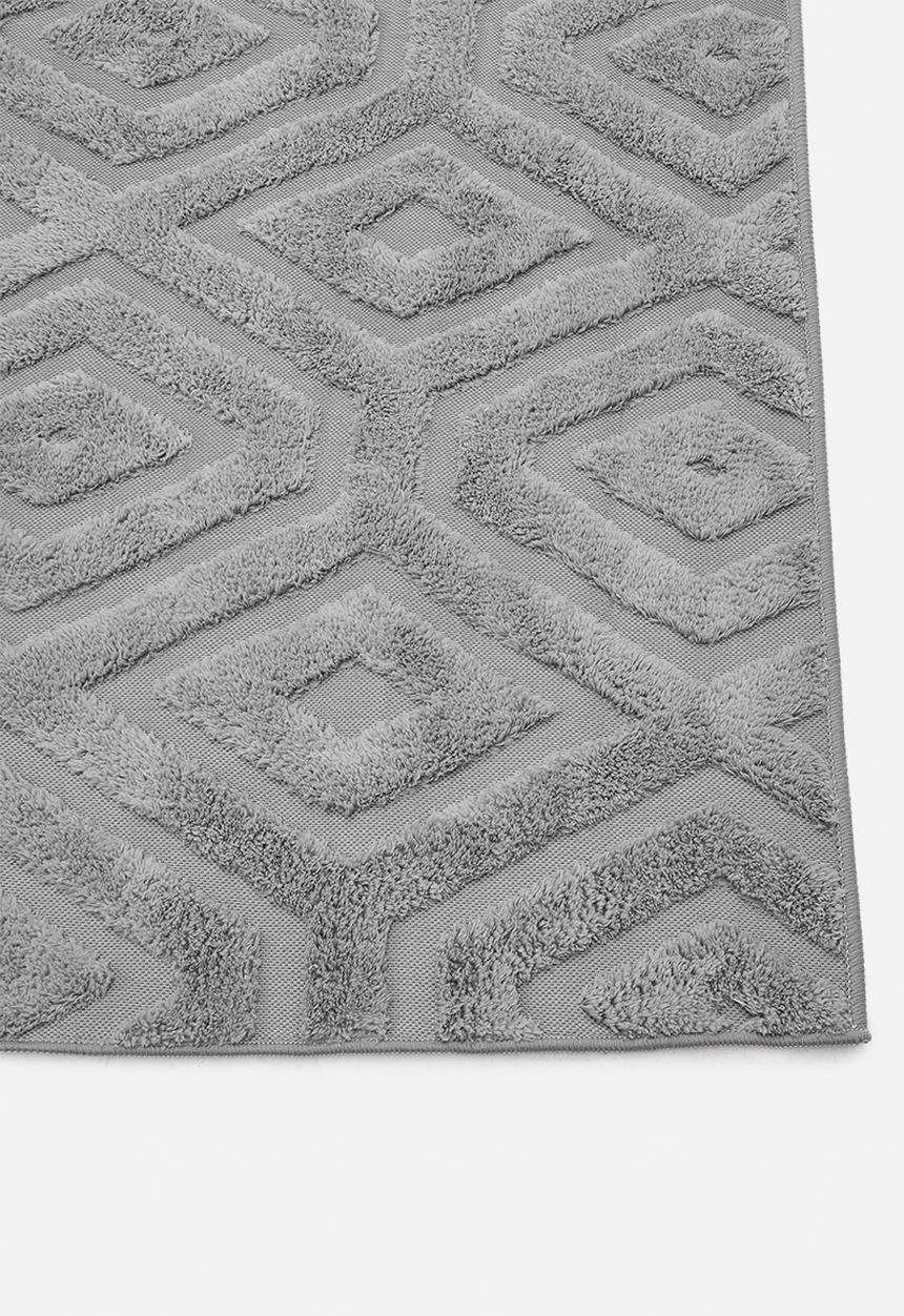 Pop Candy - Diamond geometric pattern rug - grey