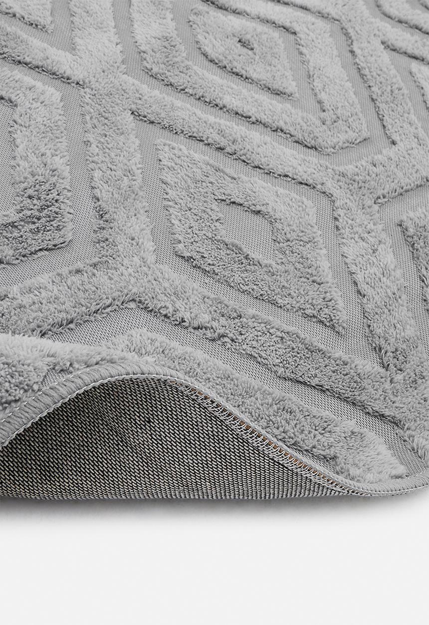 Pop Candy - Diamond geometric pattern rug - grey