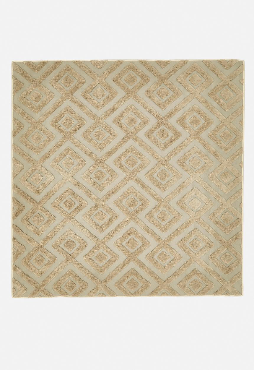 Pop Candy - Diamond geometric pattern rug - khaki
