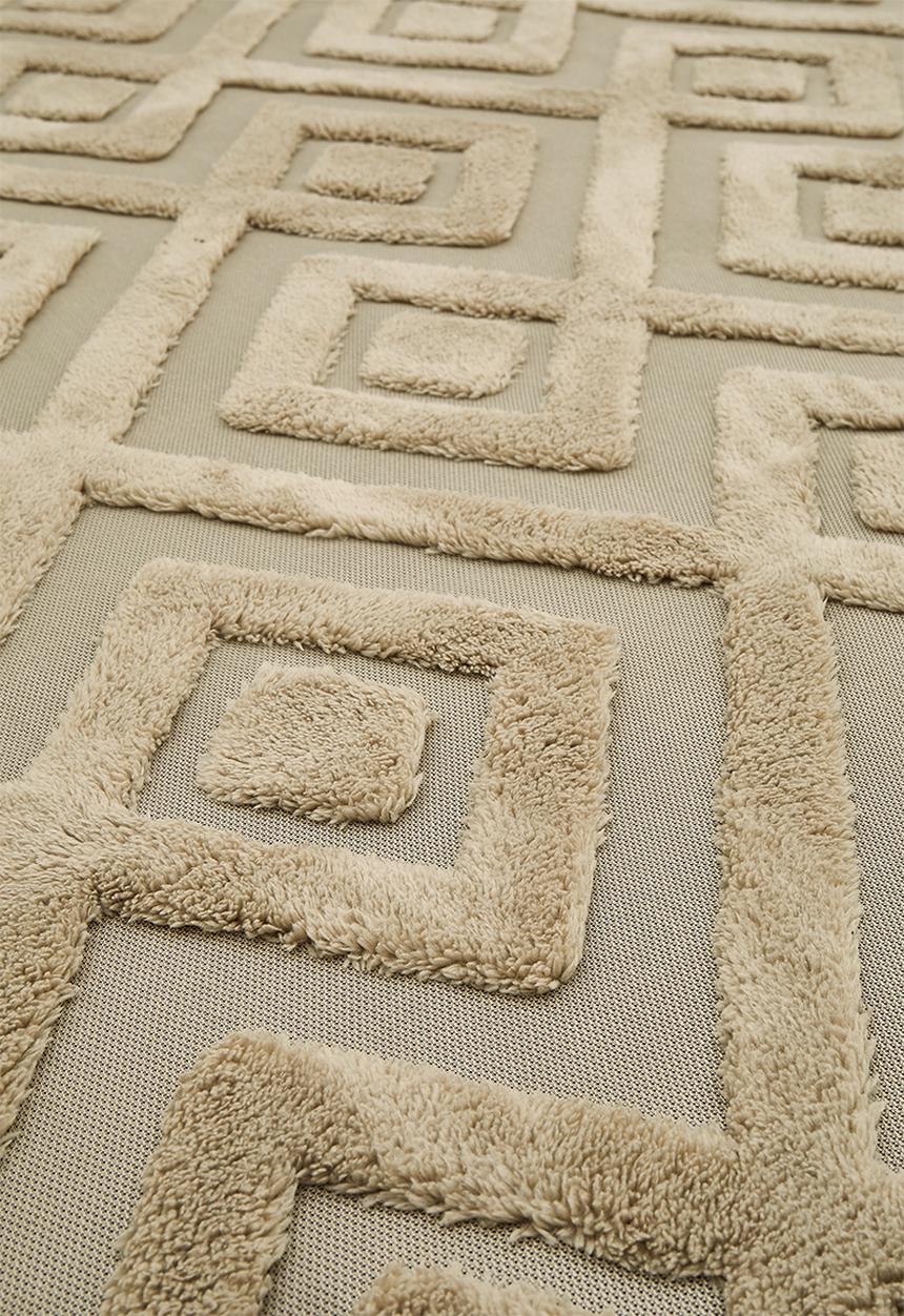 Pop Candy - Diamond geometric pattern rug - khaki