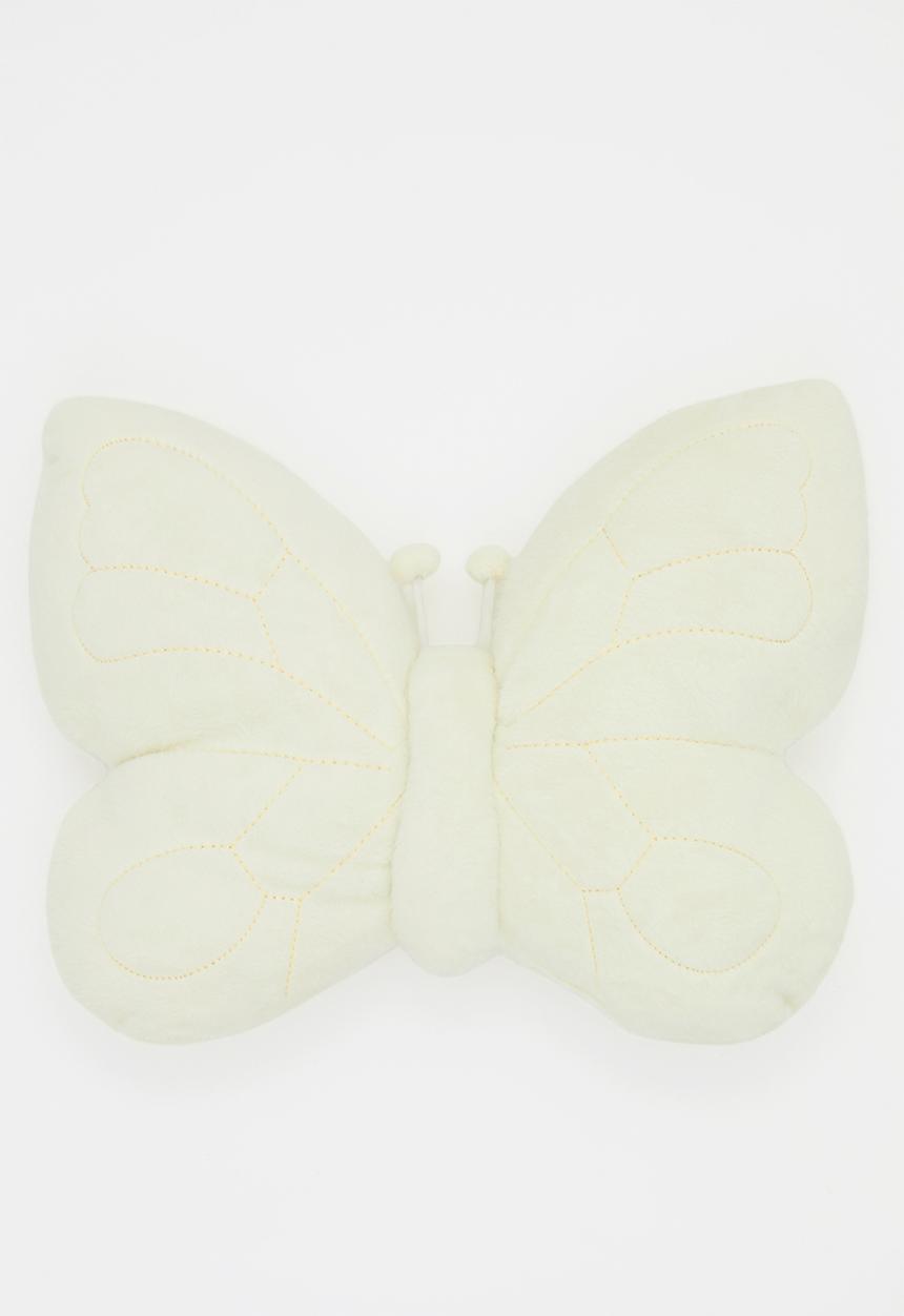 Pop Candy - Mochi minky butterfly-shaped cushion - white