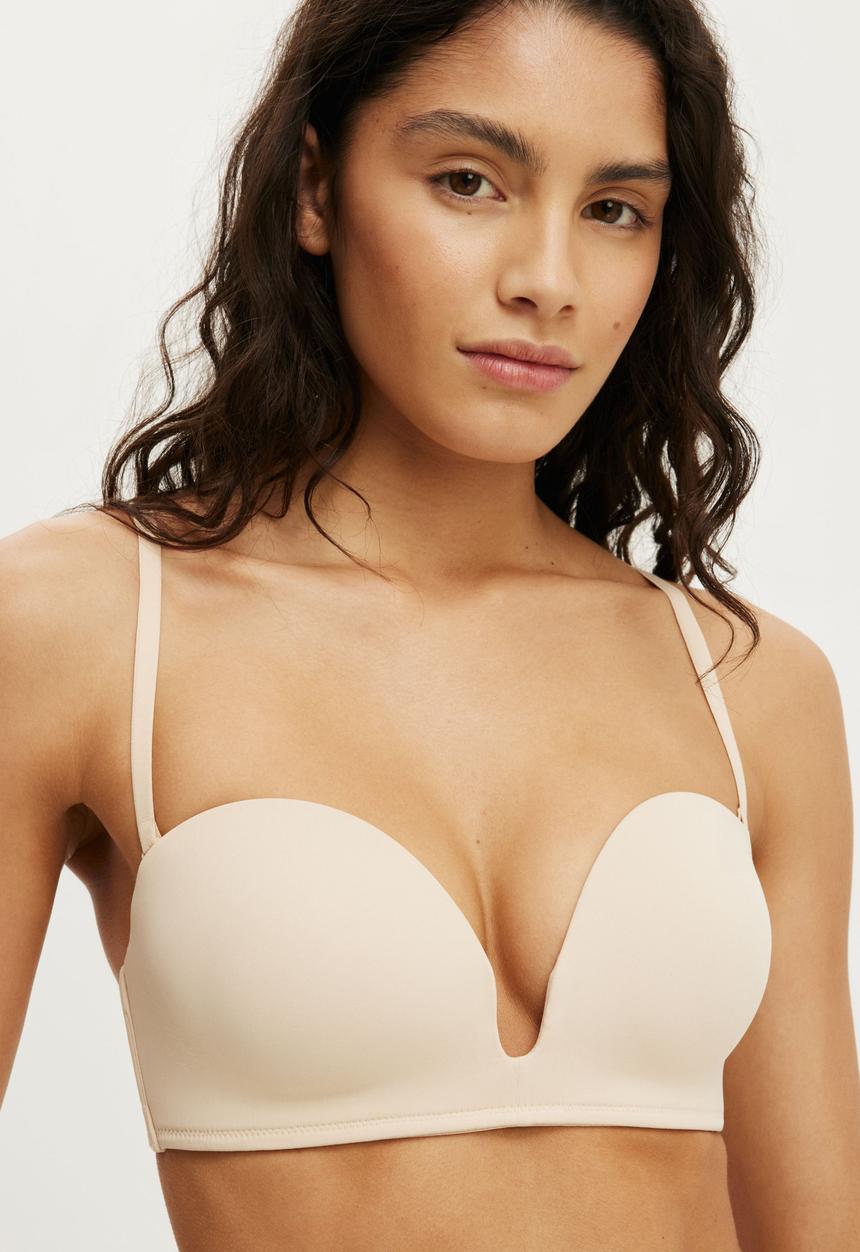 Cotton On - U wire strapless push up bra - frappe