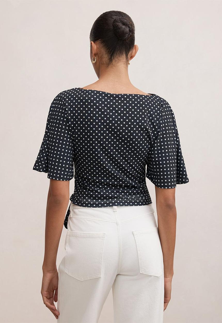 Forever New - Paige flutter sleeve tie back top - newton spot