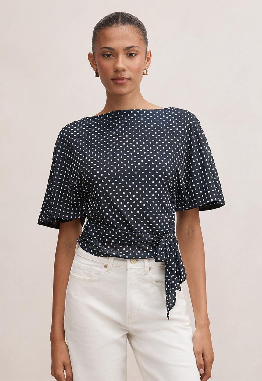 Forever New - Paige flutter sleeve tie back top - newton spot