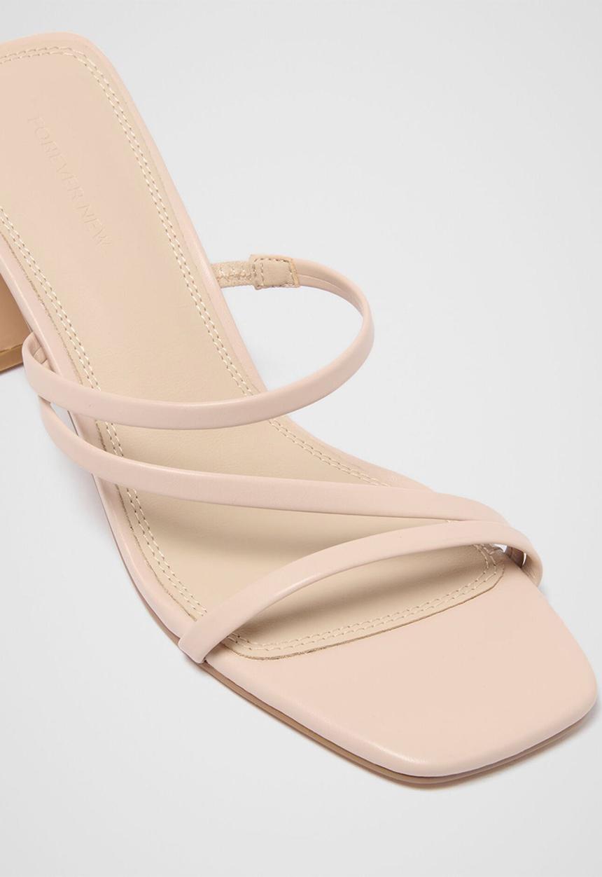 Forever New - Simone strappy mule block heel - neutral