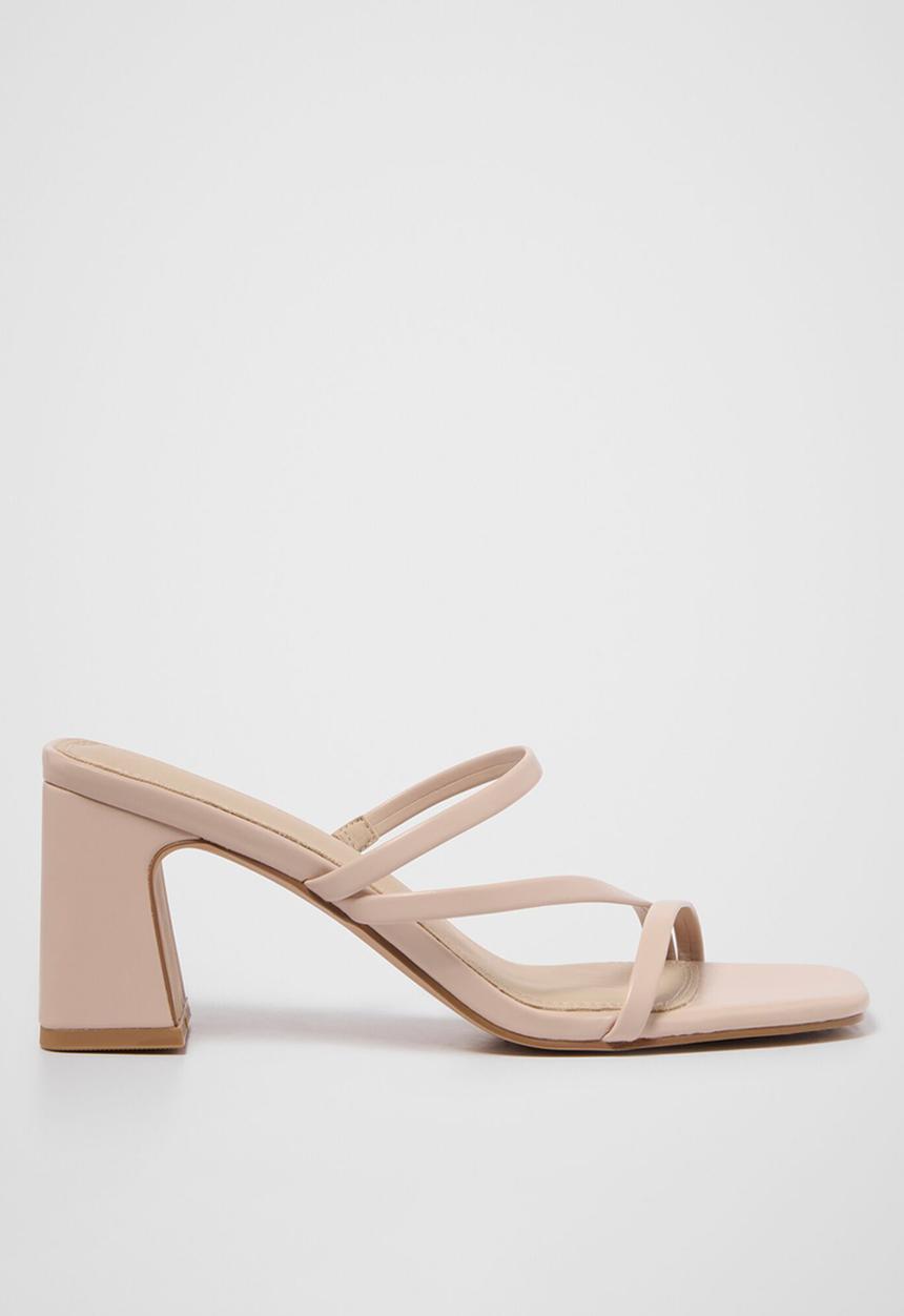 Forever New - Simone strappy mule block heel - neutral