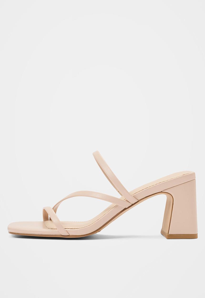 Forever New - Simone strappy mule block heel - neutral