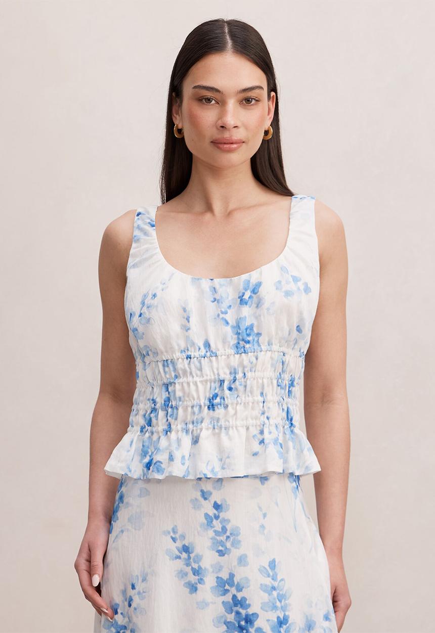 Forever New - Molly shirring top in suki floral co-ord