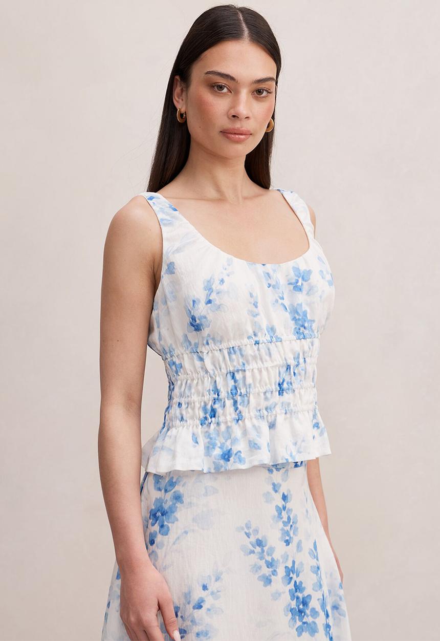 Forever New - Molly shirring top in suki floral co-ord