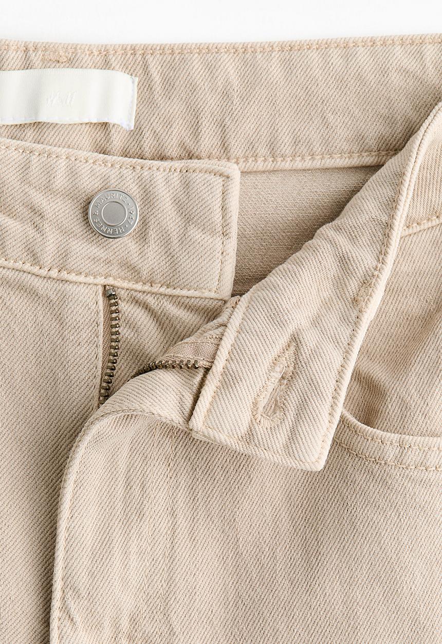 H&M - Wide high waist jeans - beige