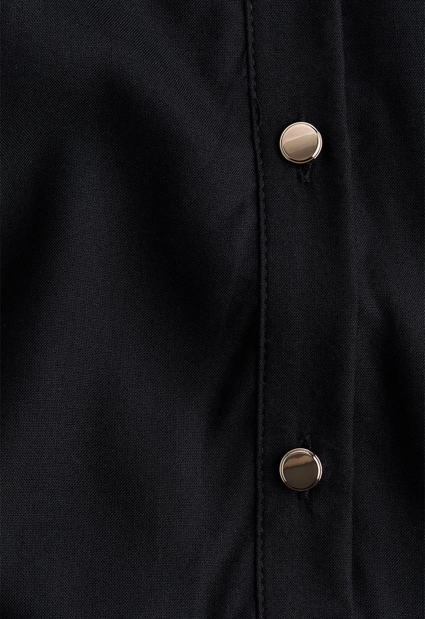H&M - Tie-belt shirt dress - black
