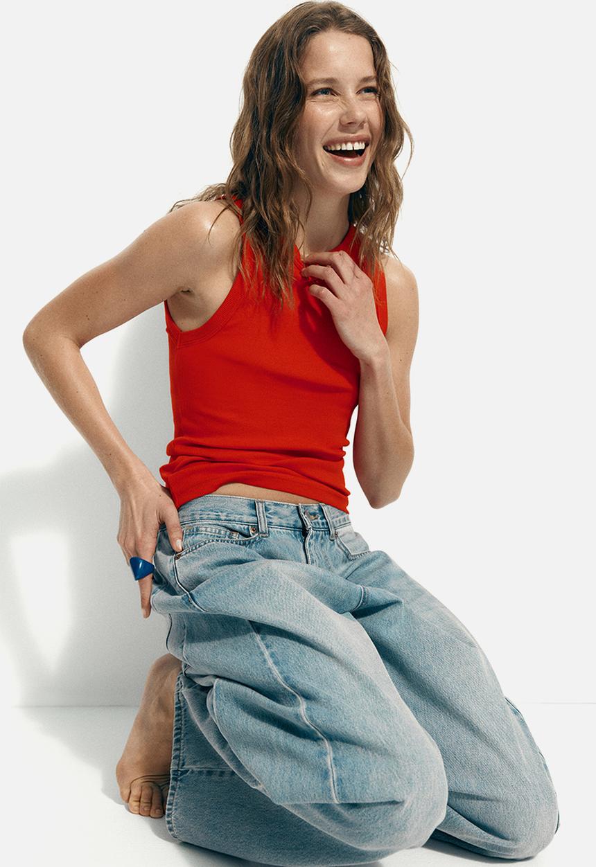 H&M - Ribbed vest top - bright red