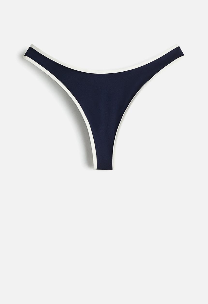 H&M - Brazilian bikini bottoms - navy blue/white