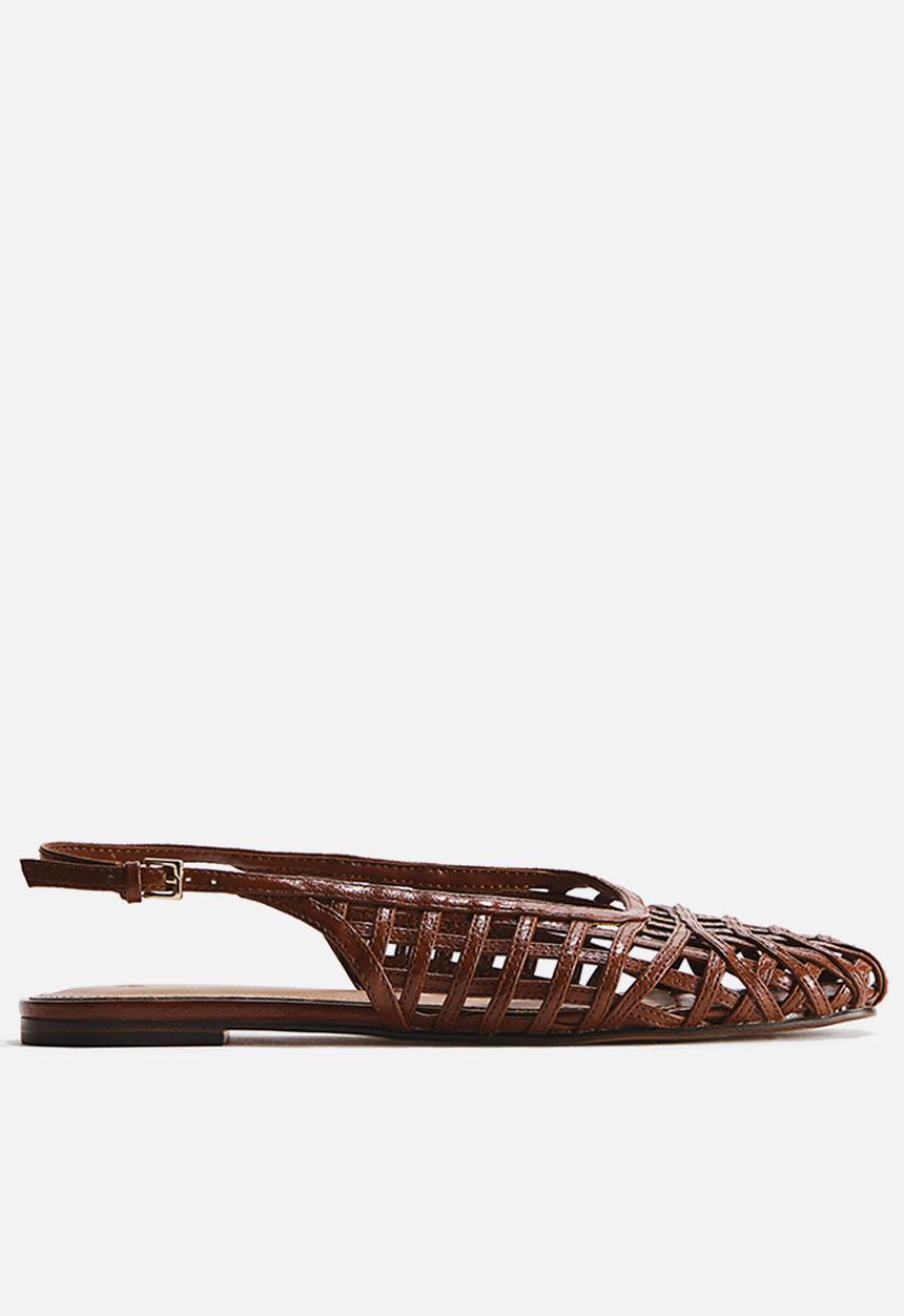 H&M - Braided-look slingbacks - brown