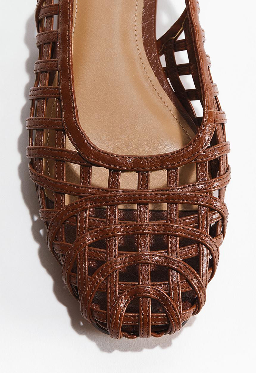 H&M - Braided-look slingbacks - brown