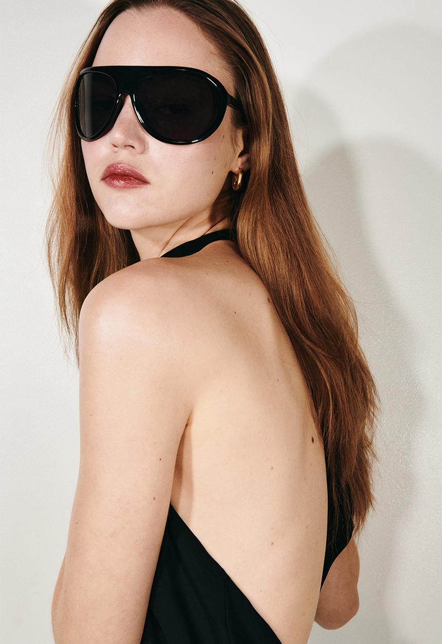 H&M - Chiffon halterneck dress - black