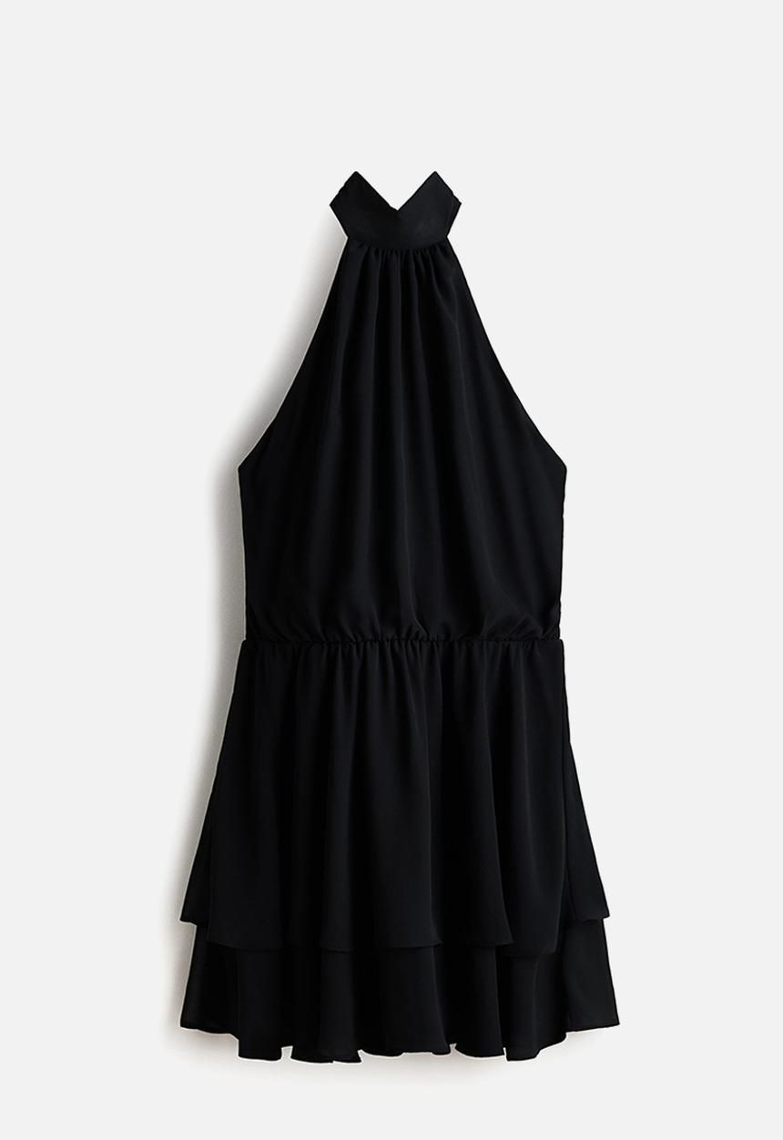 H&M - Chiffon halterneck dress - black