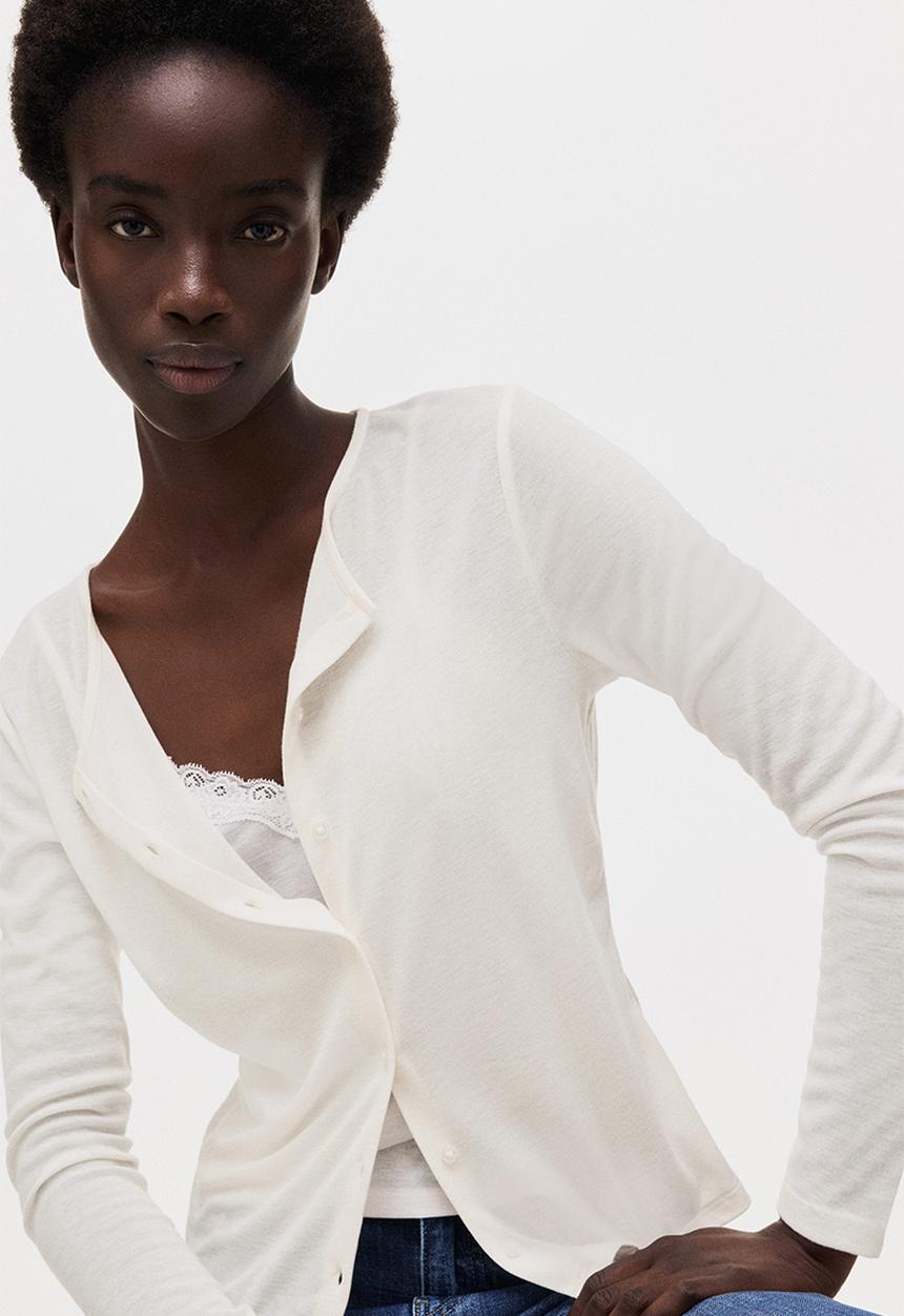 H&M - Layered cardigan - cream
