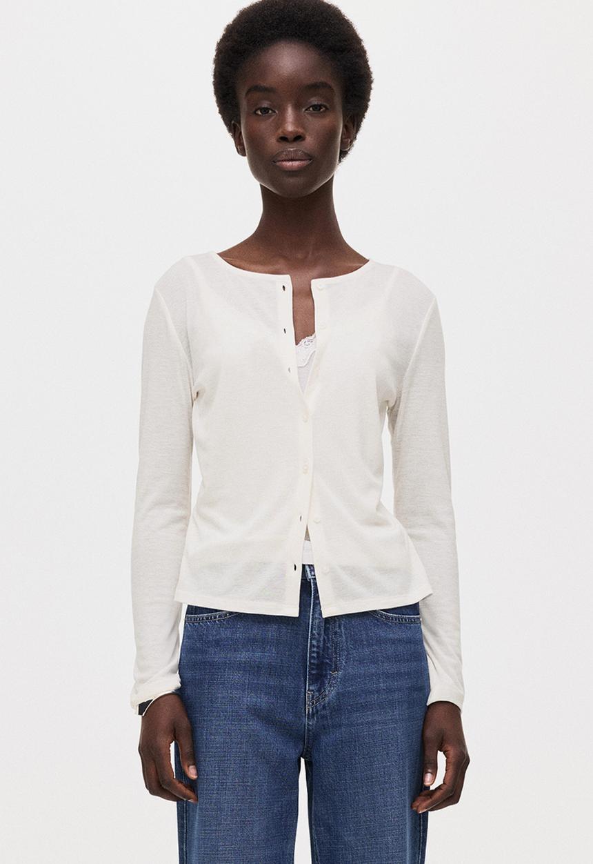 H&M - Layered cardigan - cream
