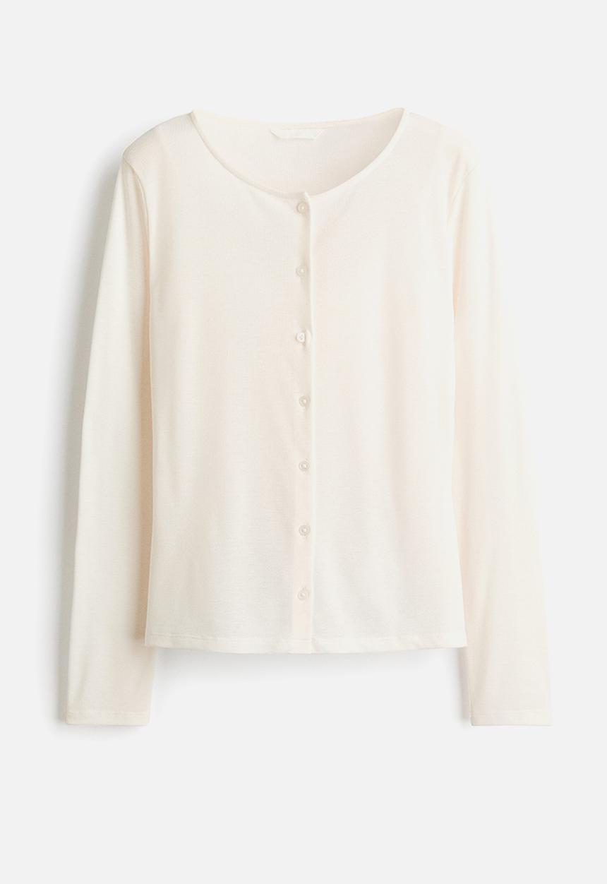 H&M - Layered cardigan - cream