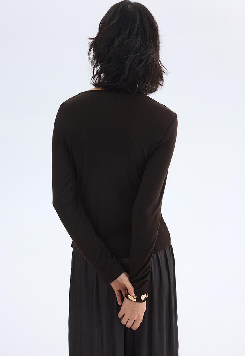H&M - Layered cardigan - dark brown
