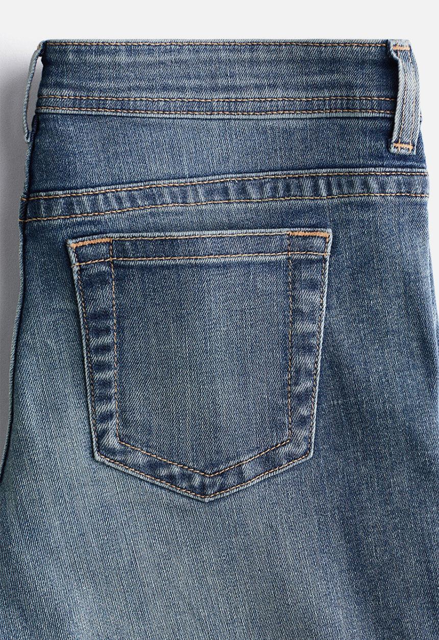 H&M - Flared leg ultra low waist jeans - denim blue